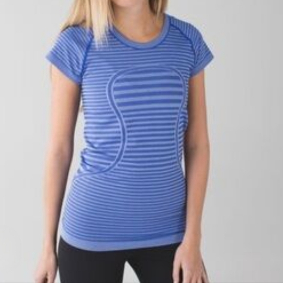 Lululemon Swiftly Tech Short Sleeve Crew *Stripe - Picture 1 of 9